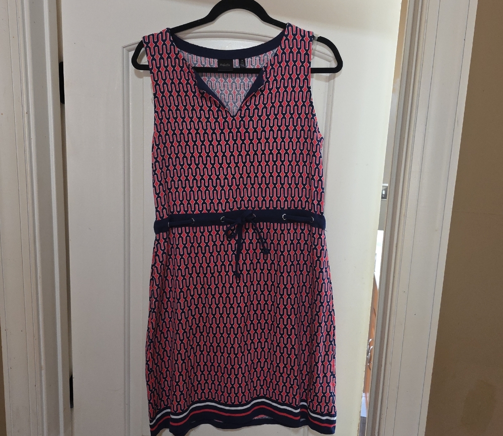 Rafaella Pink and Blue Geometric Mini Dress